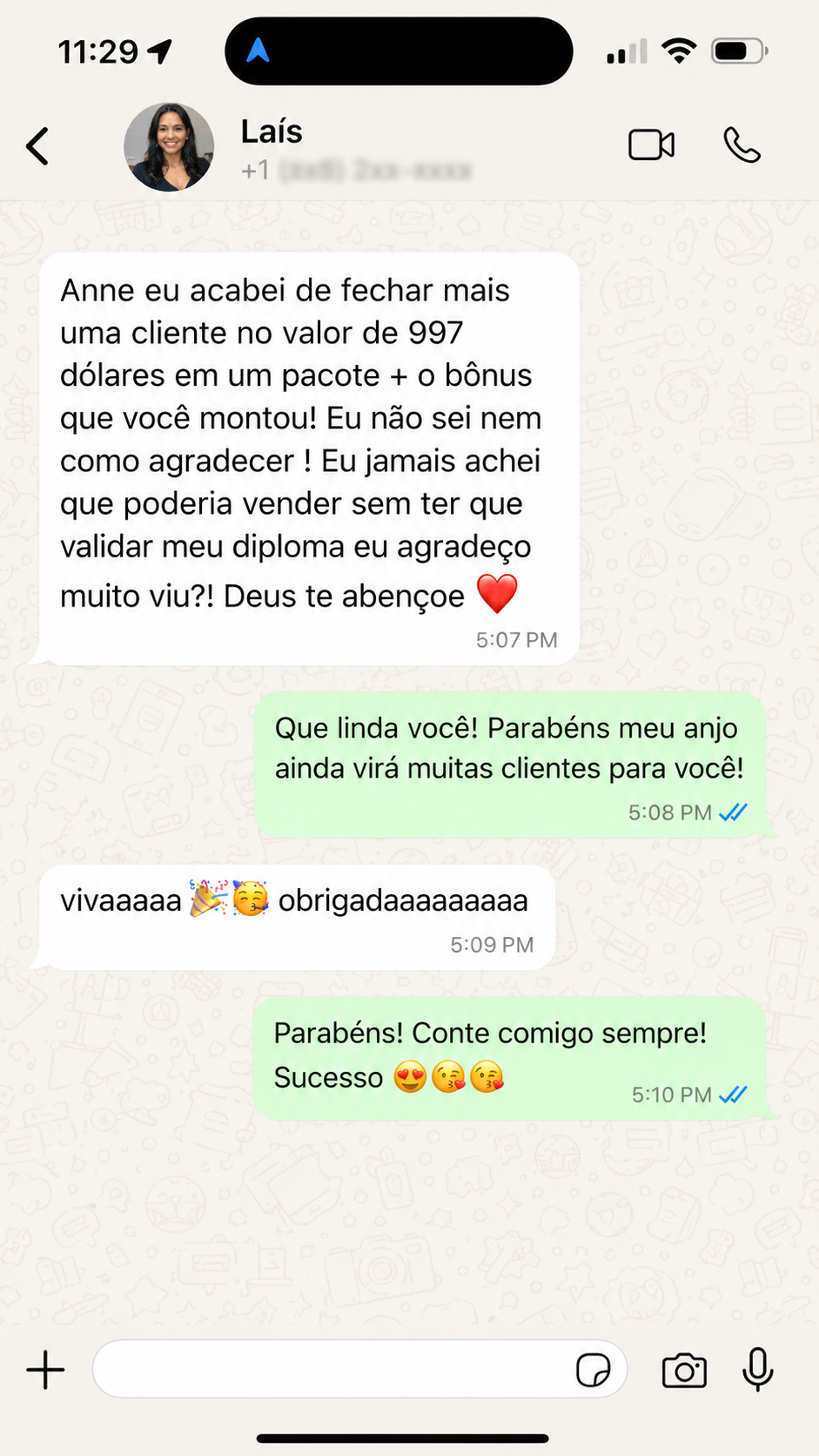 Print do WhatsApp — Laís